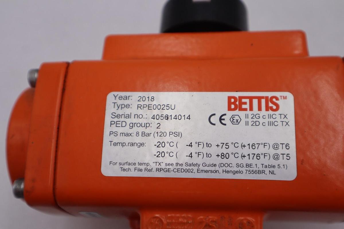 Used BETTIS BALL VALVE RPE0025U 1 IN 150 LB STOCK #310-A