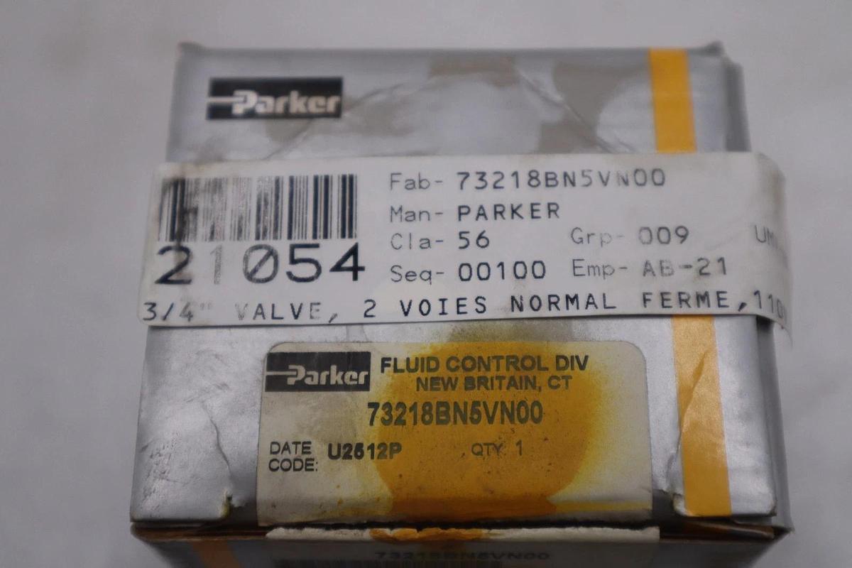 Used NEW PARKER 73218BN5VN00 SOLENOID VALVE - STOCK GF406A