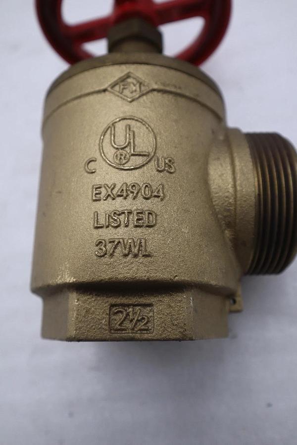 Used FPPI TrimFit Fire Hose Valve FPPI-HV 2.5" Class 300 EX4904 37WL Brass - GF624