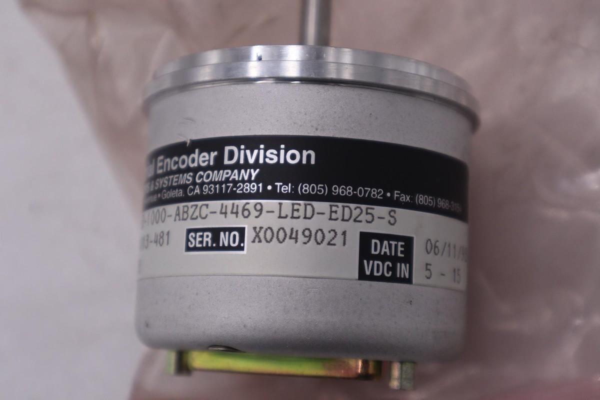Used BEI INDUSTRIAL ENCODER H25G-SB-1000-ABZC-4469-LED-ED25-S STOCK #2054B