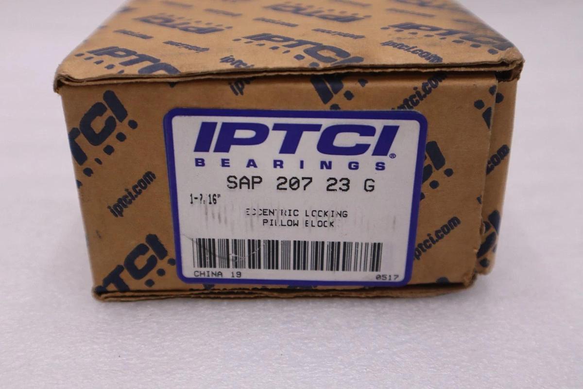 Used IPTCI Bearings SAP 207 23 G, 2-Bolt Pillow Block; 1-7/16" Bore NEW STOCK H1898