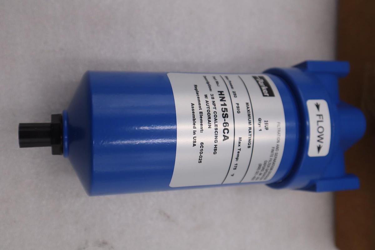 PARKER HN15S-6CA COALESCING FILTER HOUSING 3/8" NPT CONNECTION - STOCK GF1138