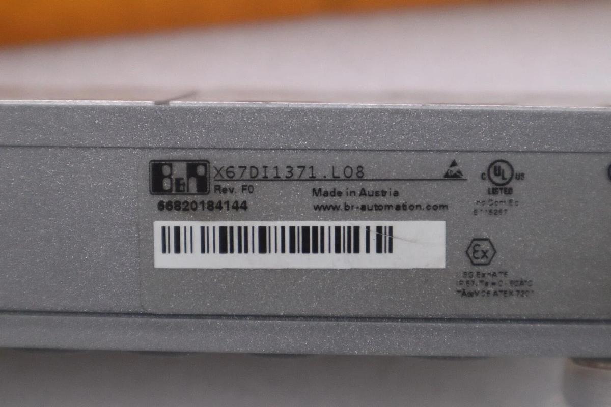 Used NEW B&R X67DI1371.L08 REV. F0 I/O DIGITAL INPUT MODULE 16-INPUTS STOCK H668A