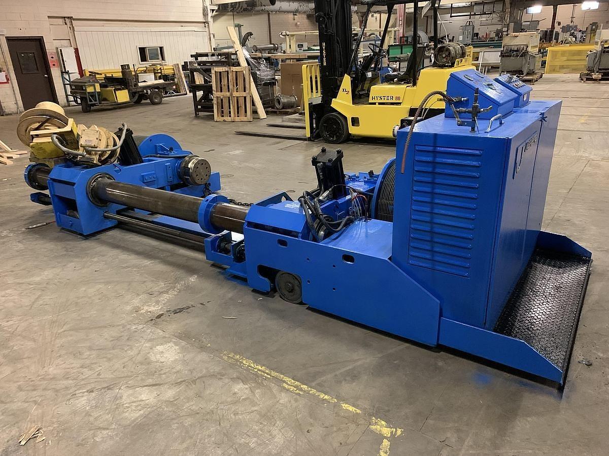 Used 65" JAGENBERG MODEL SE-18 SHAFTLESS FLOOR PICK UP UNWIND STAND 72" ROLL DIAMETER