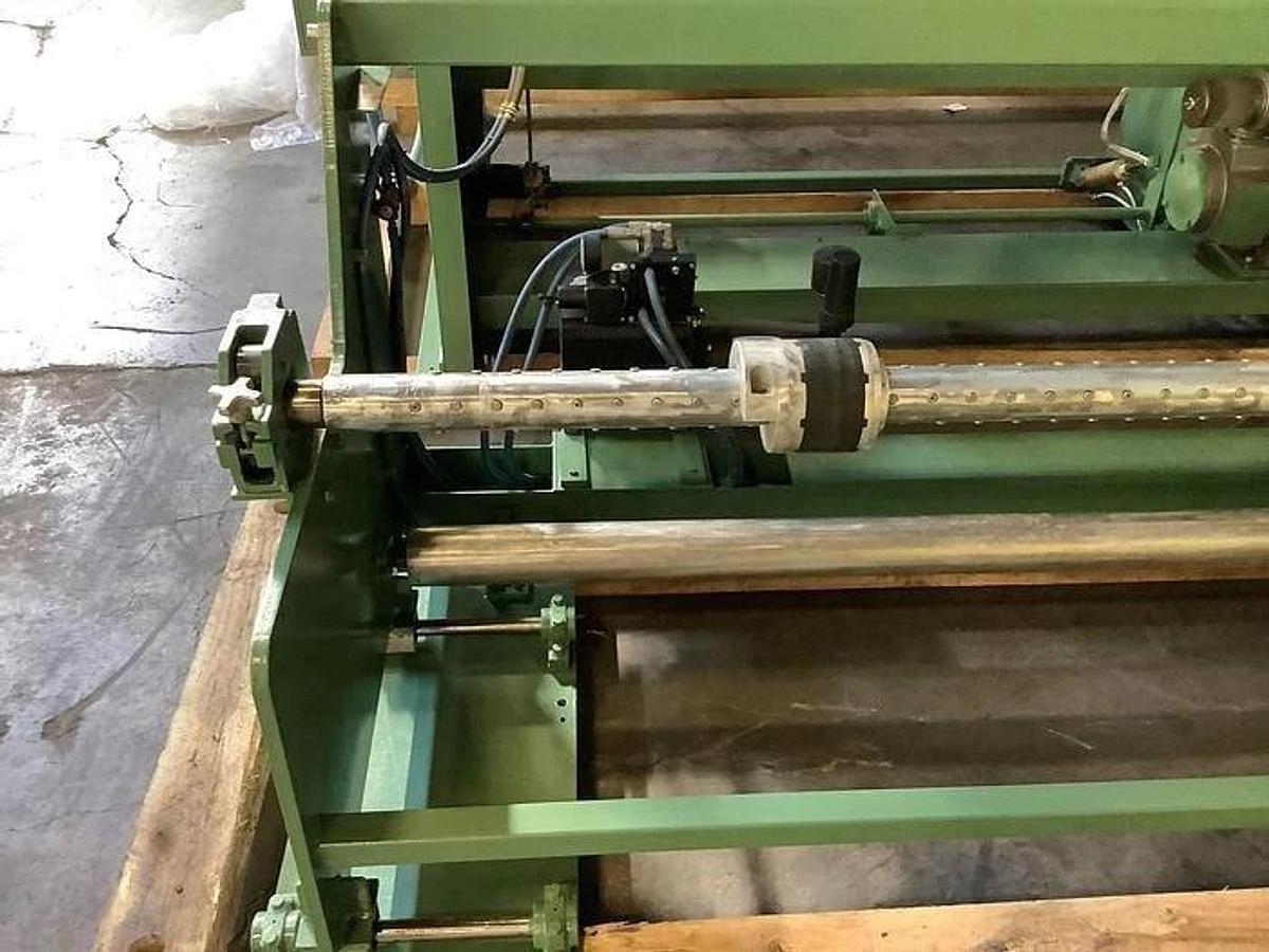 Used 62" WIDE SHAR MANUFACTURING CENTERWIND INSPECTION AND REWIND MACHINE