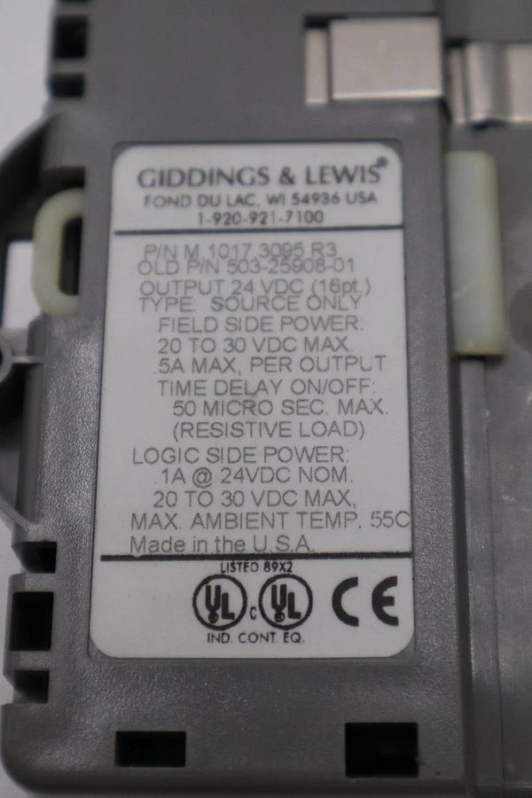 Used DANAHER MOTION M.1017.3095 R3 / M10173095 R3 GIDDINGS & LEWIS MODULE #6027