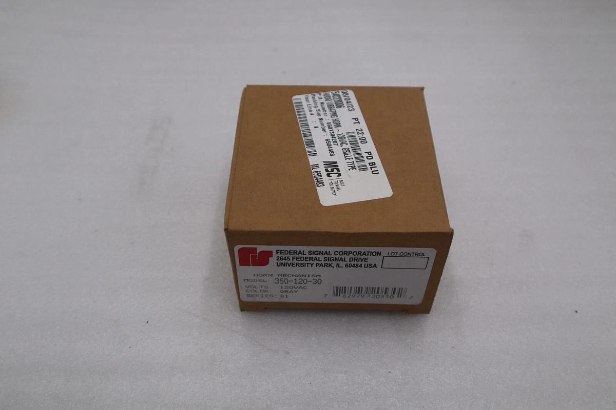 Signal Division/FEDERAL Vibratone Horn Mechanism 120 VAC Gray Ser: B1 350-120-30