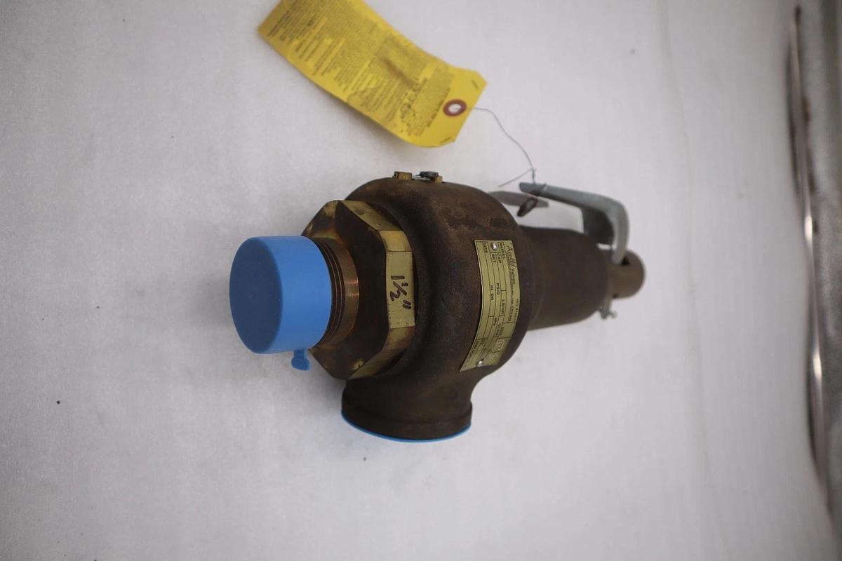 Used APOLLO Brass 19-MHGK-125 Safety Relief Valve Size 1-1/2" X 2" - STOCK GF770