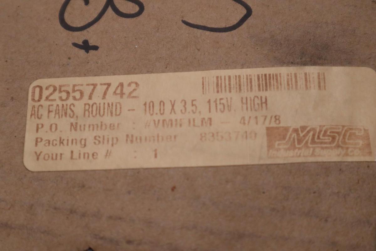 NULINE 02557742 ROUND AXIAL FAN 115V 10.0X3.5 - STOCK GF1360