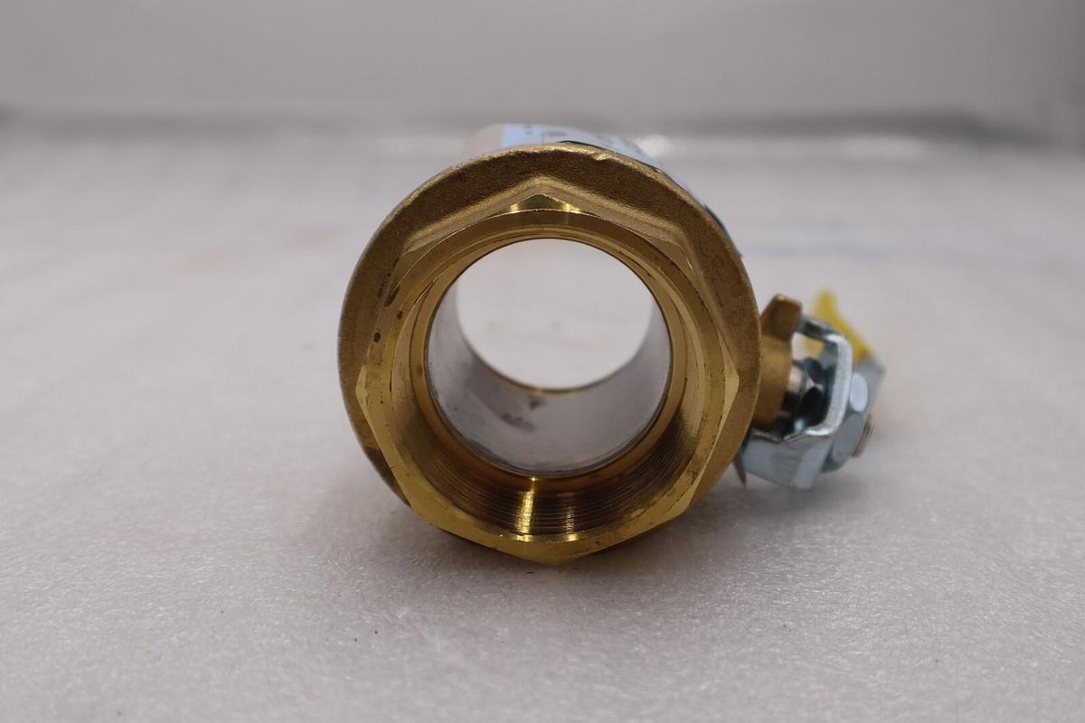 Used Dixon FBV200, 2" FNPT x 2" FNPT Full Port Brass Ball Valve, 600 WOG NEW #1218-A