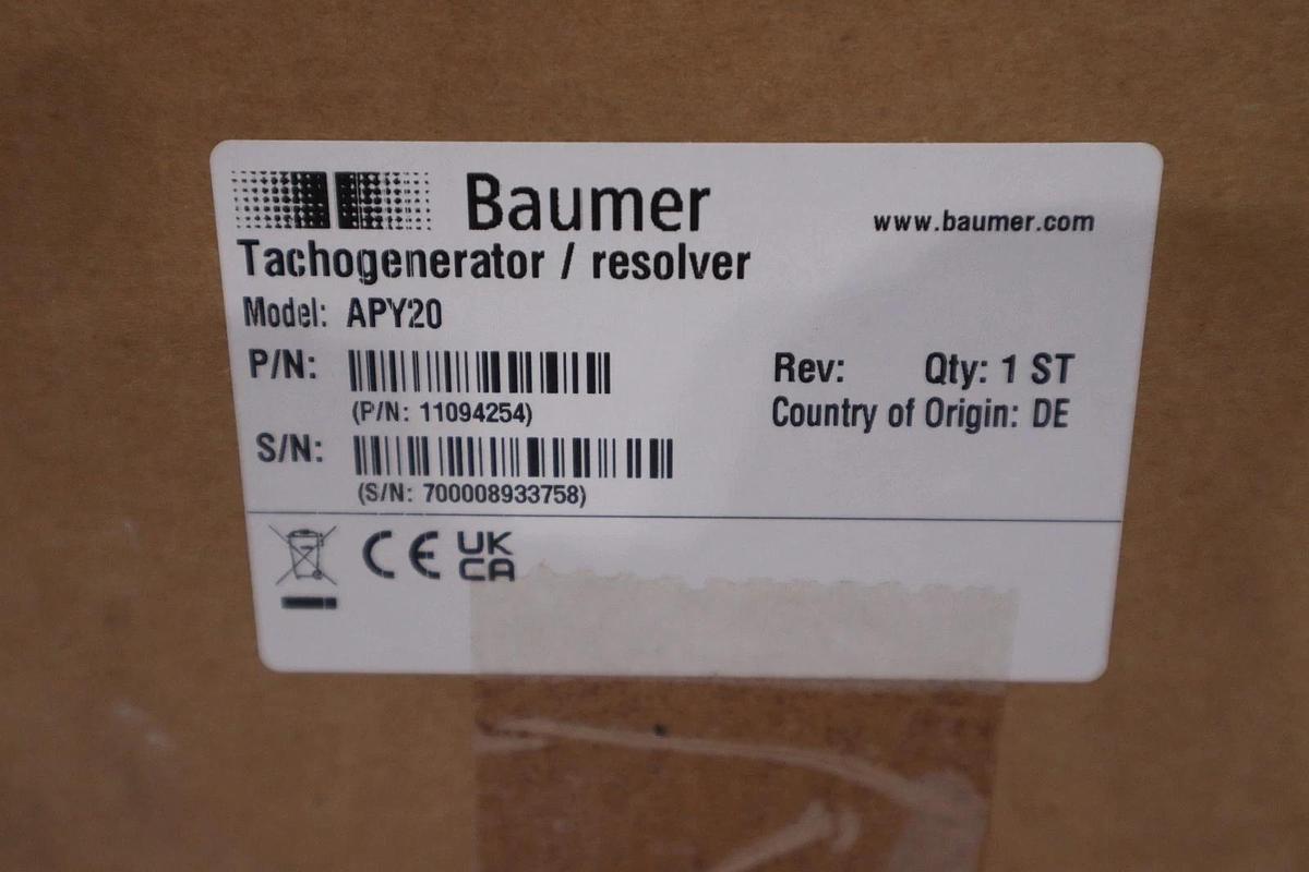 Used Baumer Baldor DC Tachometer Tachogenerator APY-20 / APY20 NEW IN BOX #GF-1395