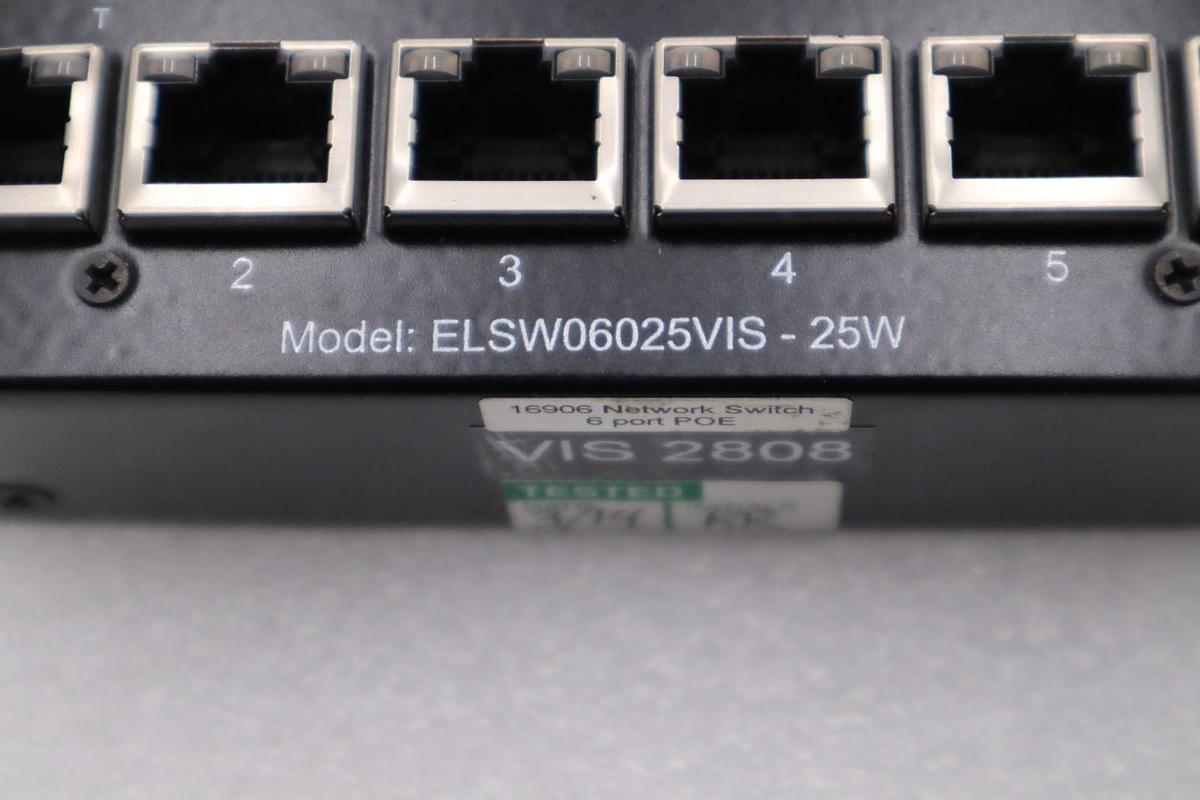 Used VISICS ELSW06025VIS-25W ETHERNET SWITCH ESWITCH 6 STOCK H842A