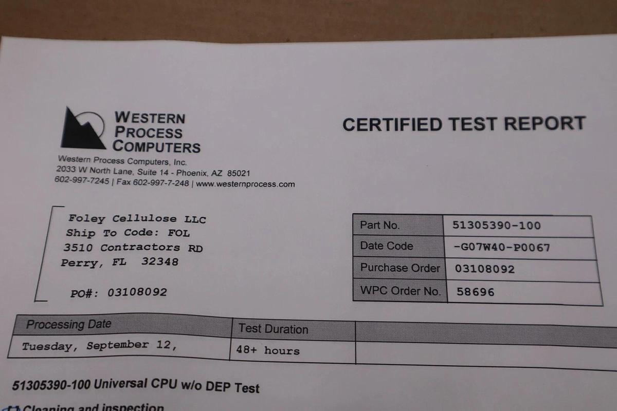 Used NEW Honeywell Card 51305390-100 UCPU KIT STOCK G219