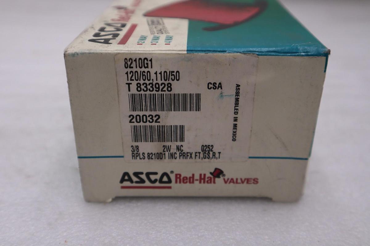 ASCO 8210G1 110/120V 5-200PSI 3/8" - NEW IN BOX - STOCK GF646A