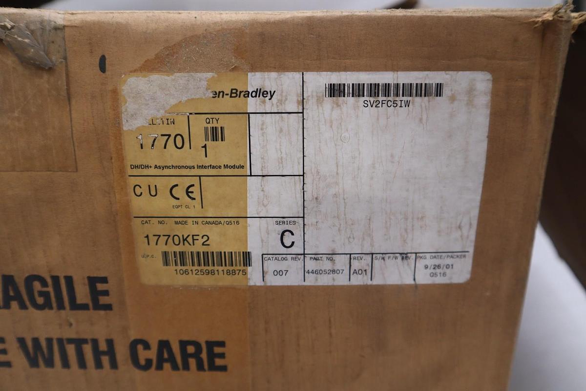 Used Allen-Bradley 1770-KF2 Data Highway Communications Interface NEW UNIT #SGF-11