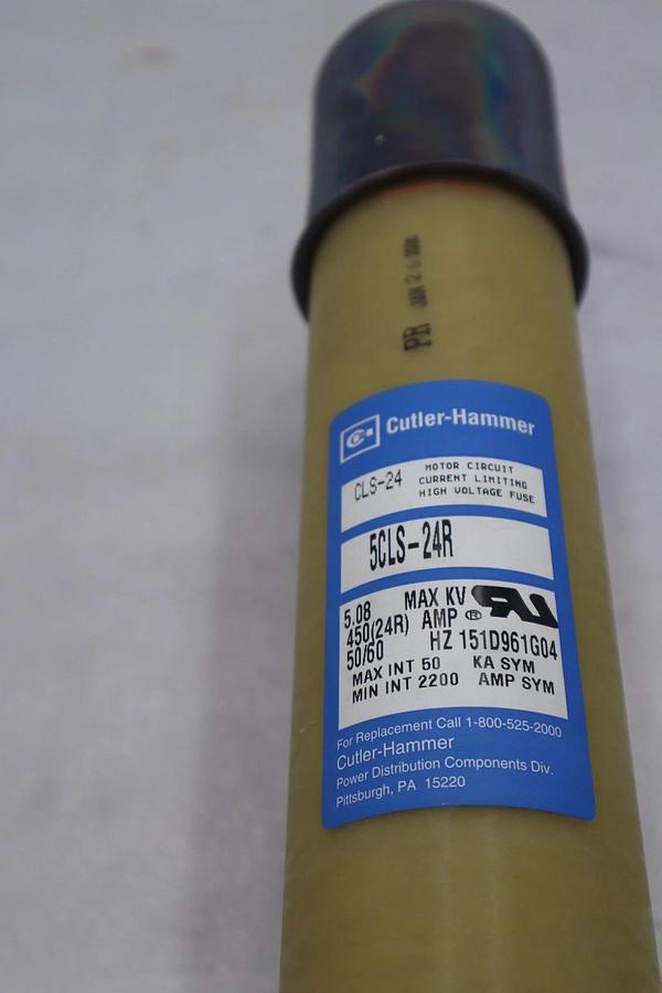 CUTLER HAMMER 5CLS-24R MOTOR CIRCUIT CURRENT LIMITING HIGH VOLTAGE FUSE #2536-A