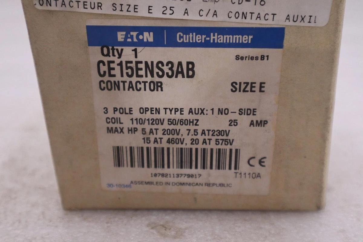 Eaton CE15ENS3AB Contactor - Size E - Series B1 NEW OPEN BOX STOCK K311A