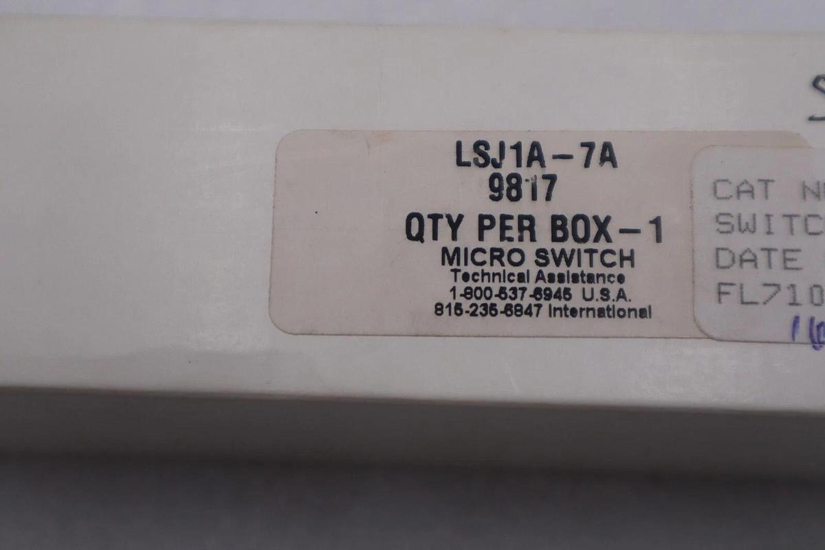 NEW OPEN BOX Micro Switch Limit Switch LSJ1A-7A STOCK G457A