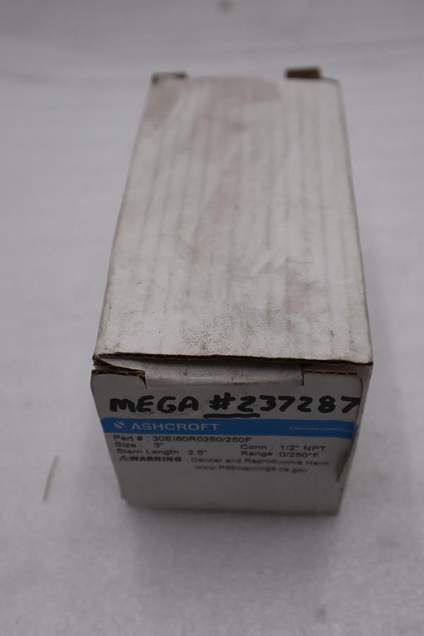 Used NEW OPEN BOX ASHCROFT 30EI60R0250/250F 3" STOCK GF281A