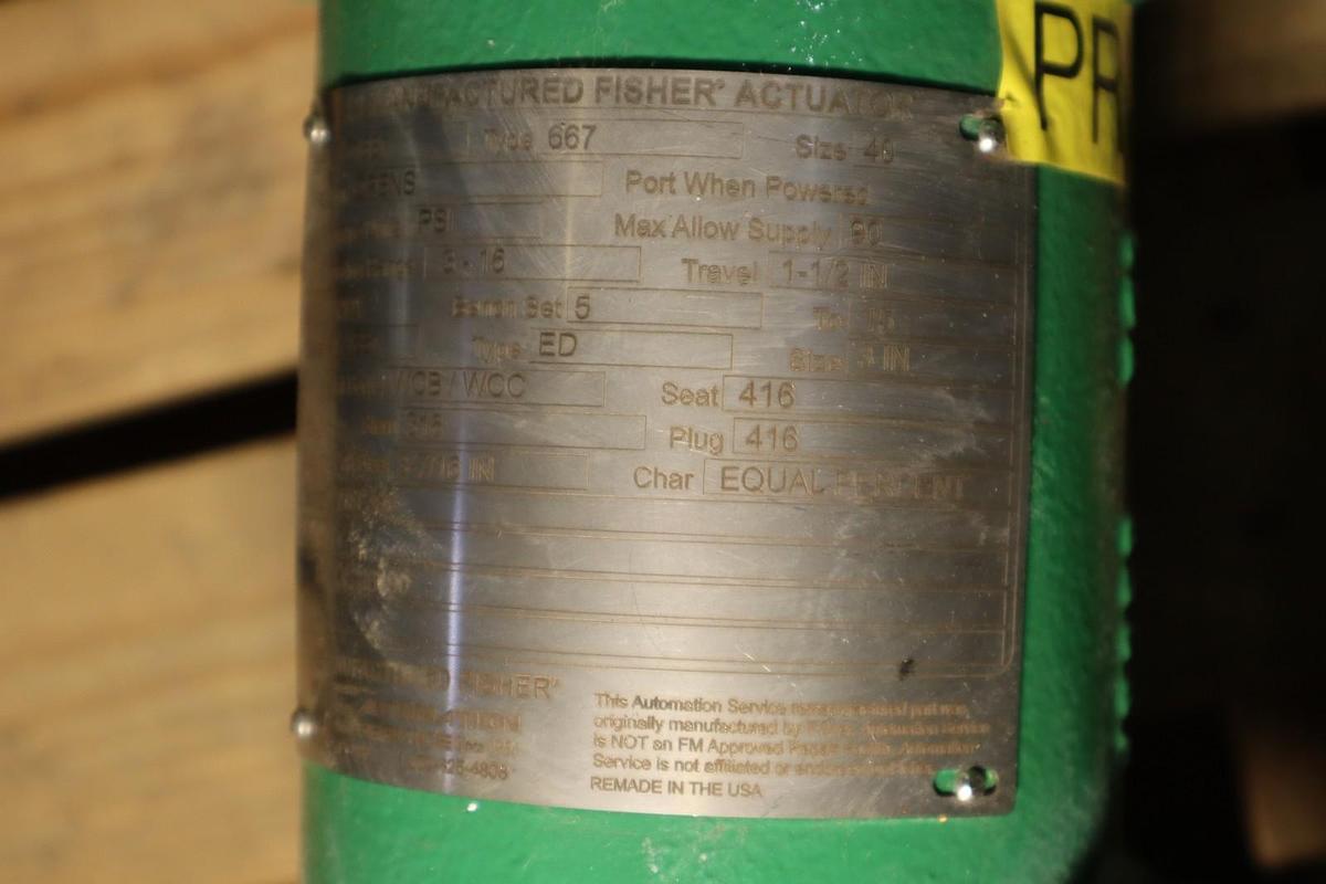 Used Fisher Control Valve Size 40 With 667 Pneumatic Actuator