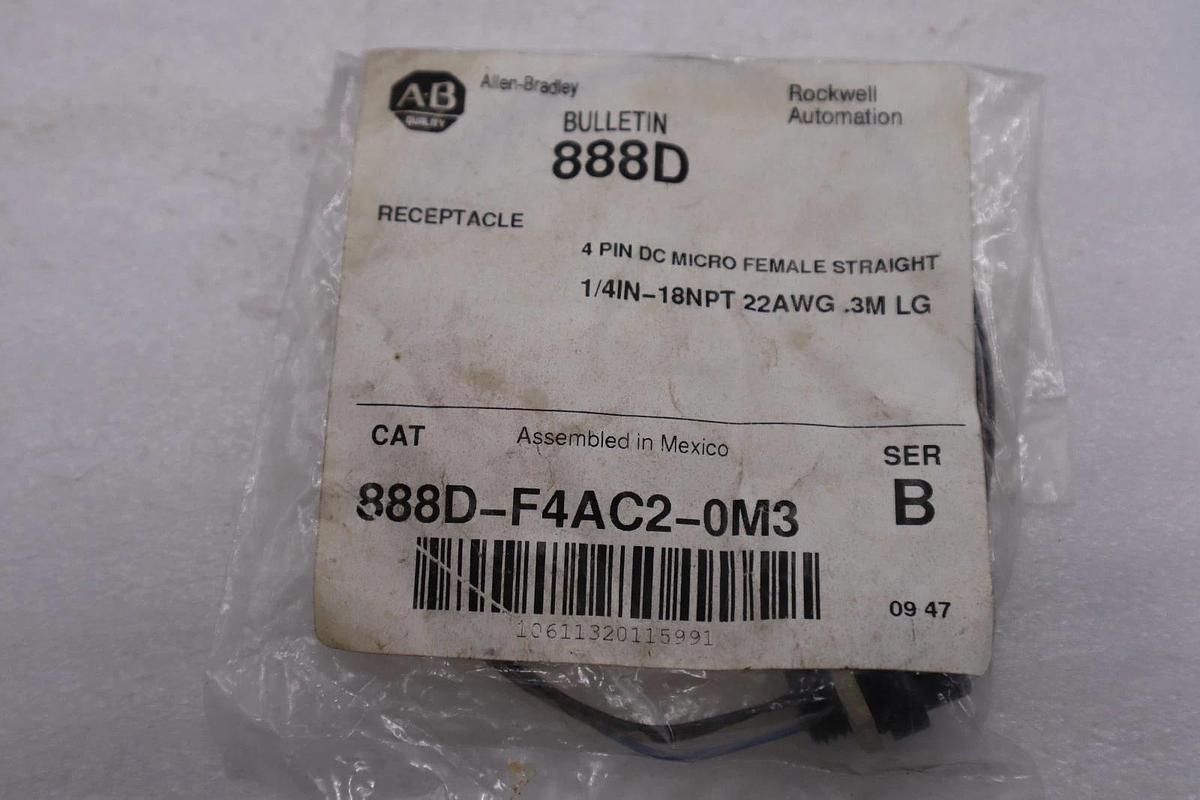Used NEW AB ALLEN BRADLEY 888D-F4AC2-0M3 SER. B STOCK H1683