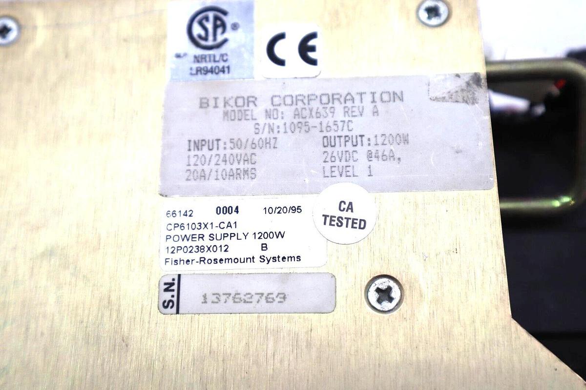 Used ALLEN BRADLEY ACX639 OUTPUT 1200W MODULE REV A 120/240VAC 26VDC  #L-328