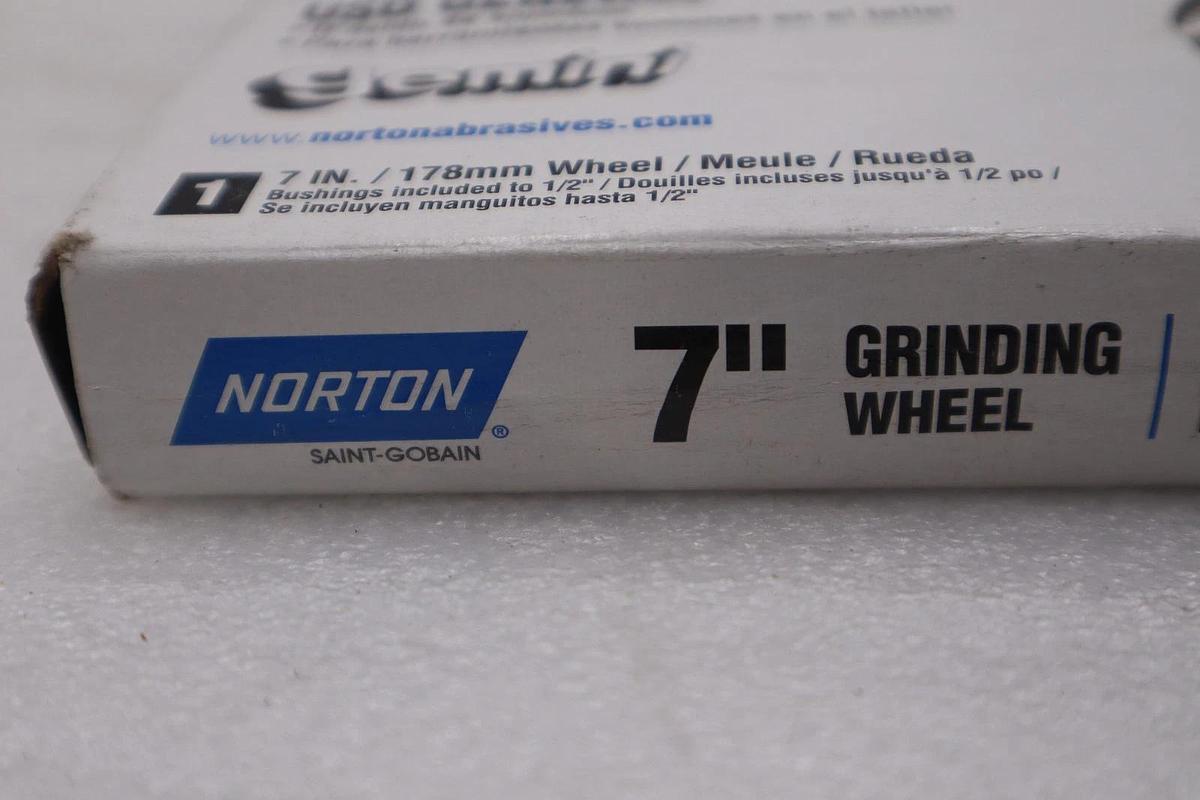 Used LOT OF 4 Norton 7" Grinding Wheel 7x1x1 36 Grit NEW IN BOX STOCK H164