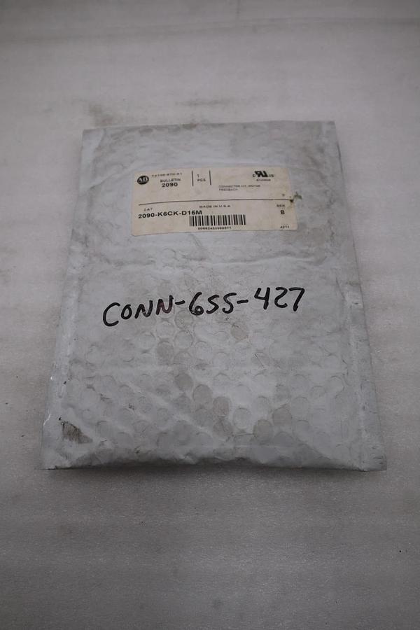 Used LOT OF 2 - Allen Bradley 2090-K6CK-D15M Connector Kit - STOCK GF292A