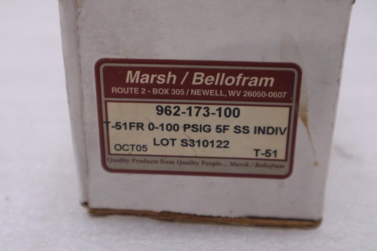 Used NEW OPEN BOX Marsh Bellofram 962-173-100 Pressure Regulator 962173100 STK K324A