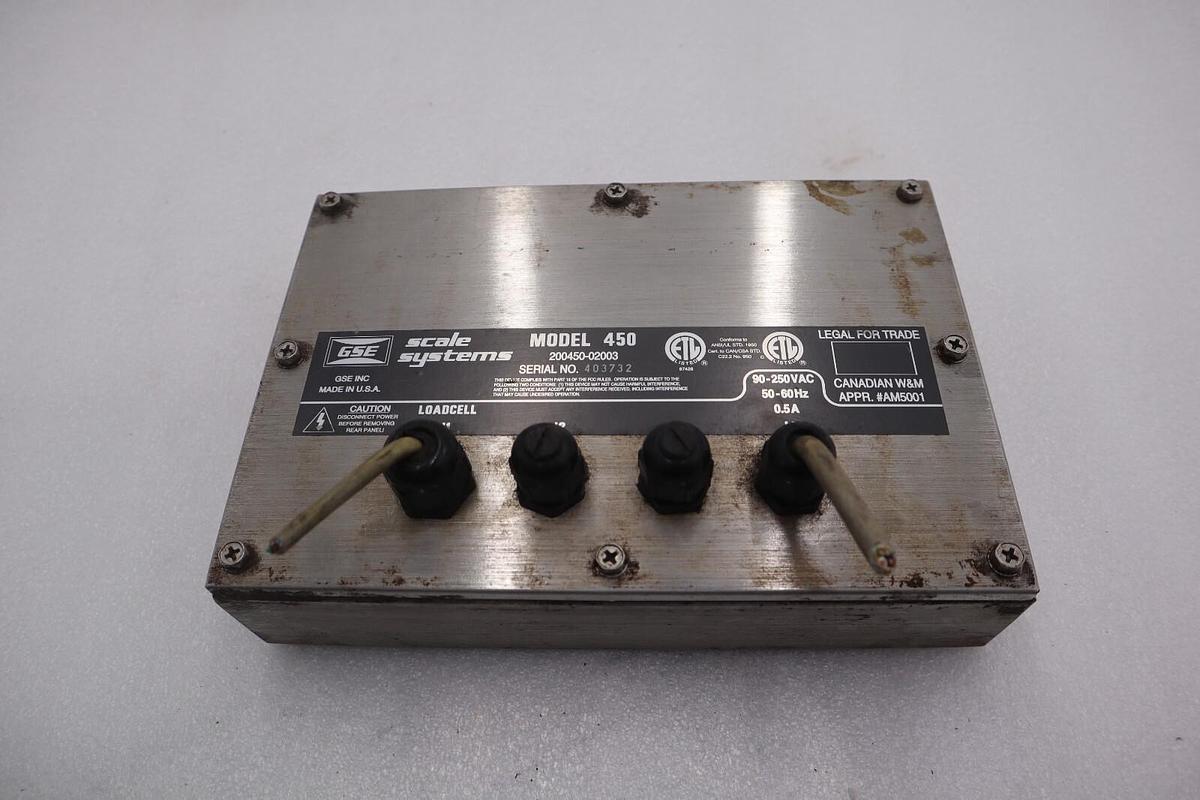 Used GSE 200450-02003 SCALE SYSTEMS SCREEN MDL 450 #4336