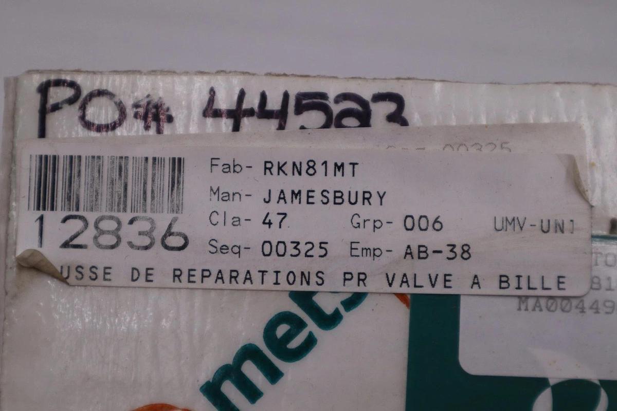 Used JAMESBURY METSO 328794 RKN81MT STOCK #147A