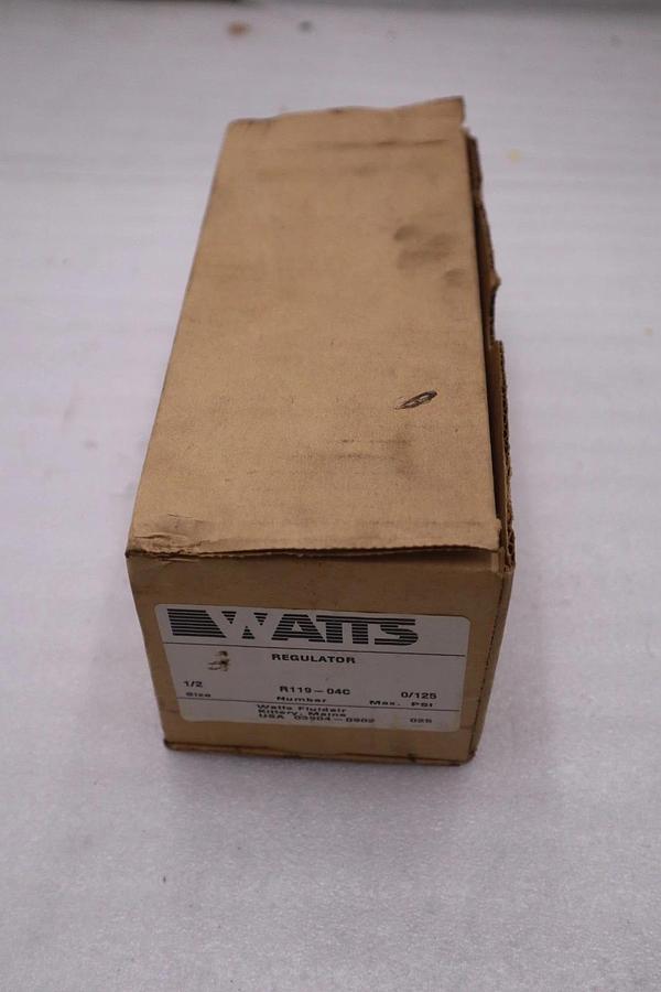 Used Watts R119-04C Air Regulator 1/2” female NPT 0 - 125 PSI - STOCK GF1334