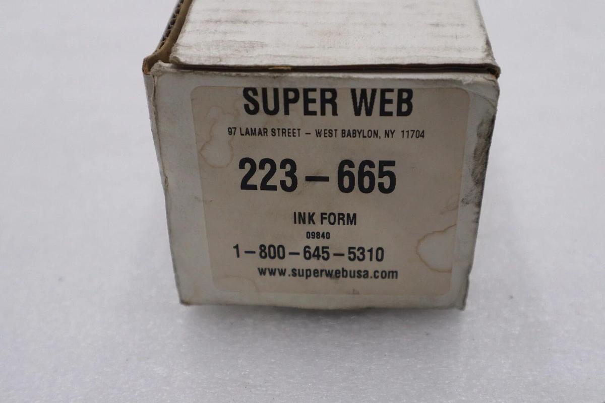 Used NEW SUPERWEB INK FORM 09840 DISTRIBUTOR ROLLER 223-665 STOCK W-39