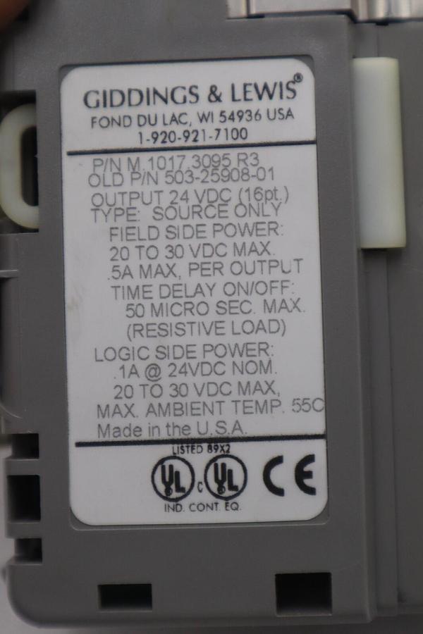Used DANAHER MOTION M.1017.3095 R3 / M10173095 R3 GIDDINGS & LEWIS MODULE #K-2924-A