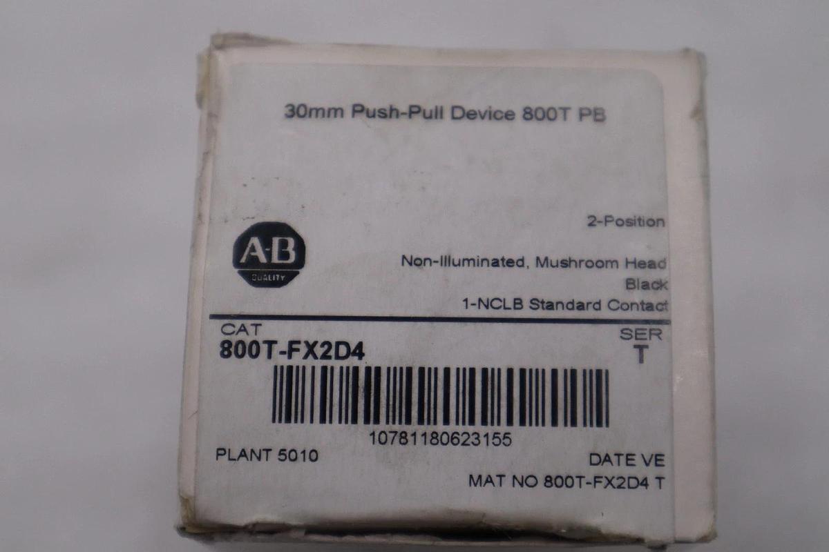 ALLEN BRADLEY 800T-FXQH2BA1 30MM PUSH-PULL DEVICE SER U STOCK #H682A