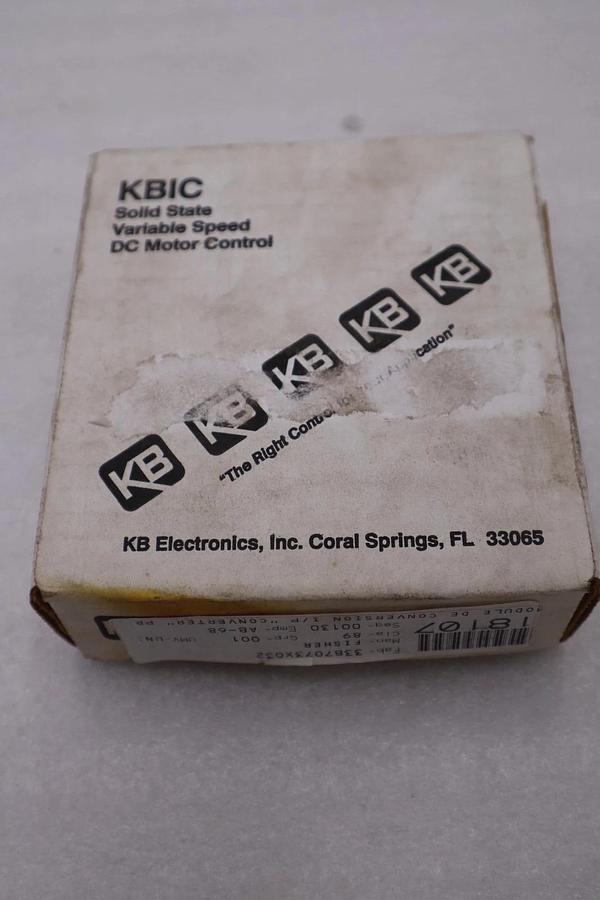 Used KB ELECTRONICS KBIC-120 / KBIC120 DC MOTOR SPEED CONTROL - STOCK GF561A