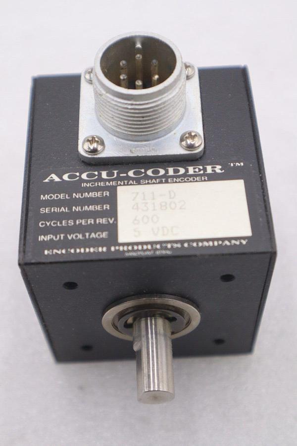 Used NEW OPEN BOX Accu-Coder 711-0.   5 VDC SHAFT ENCODER STOCK 2167-A