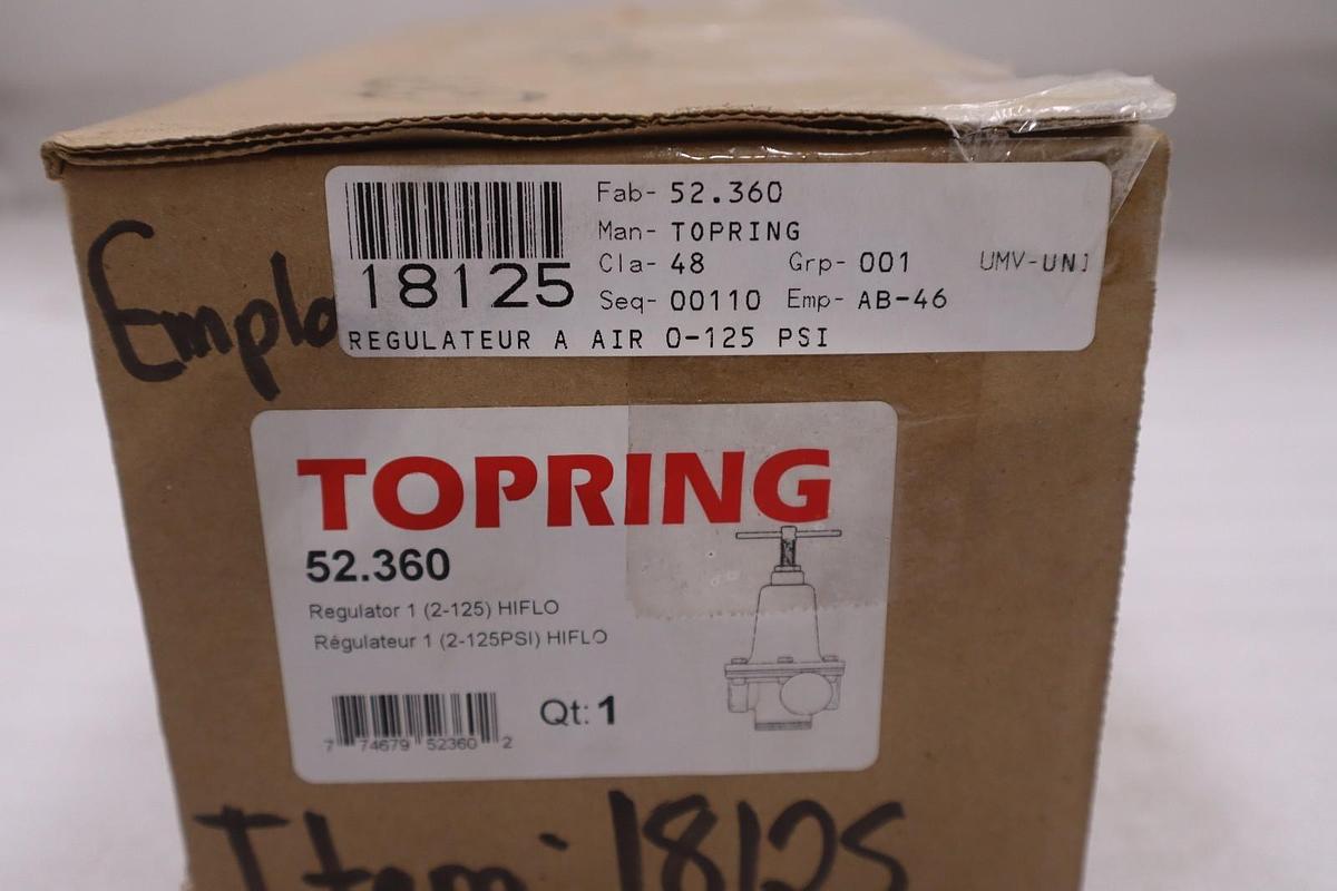 TOPRING 52.360 REGULATOR 1 (2-125) HIFLO - STOCK GF1028