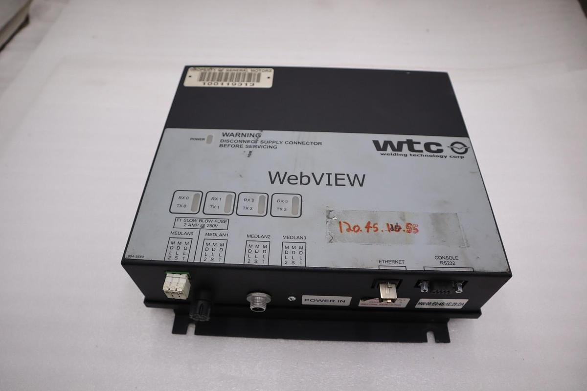Used WTC WELDING TECHNOLOGY CORP 986-0051E WEBVIEW MODULE WEBVIEW STOCK H1707