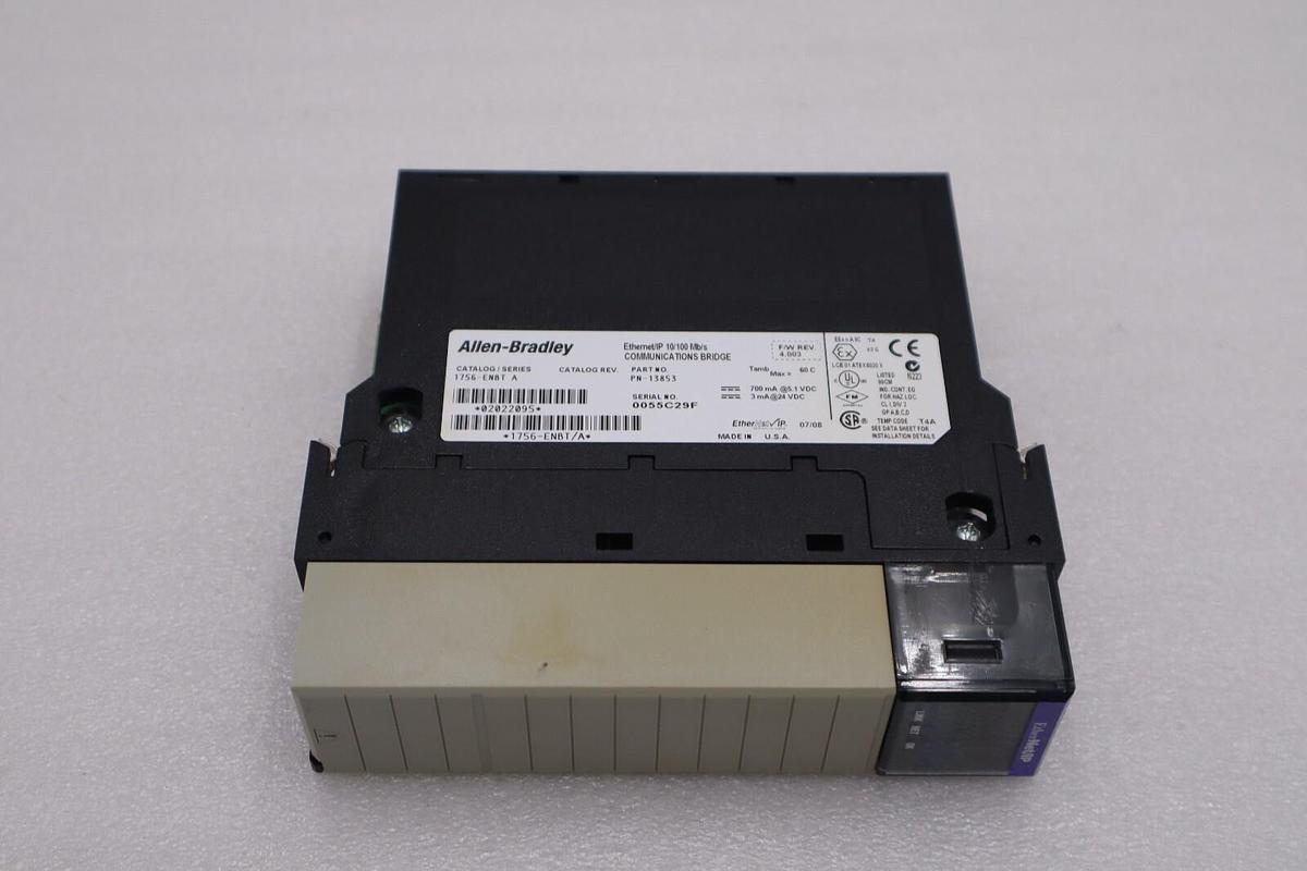 Used Allen Bradley 1756-ENBT Ser. A EtherNet/IP Communications Module STOCK 843C