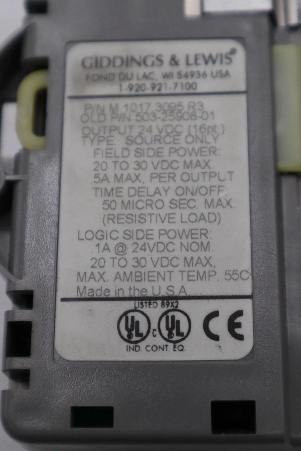 Used GIDDINGS & LEWIS DANAHER MOTION M.1017.3095 R3 / M10173095 R3 MODULE #6002