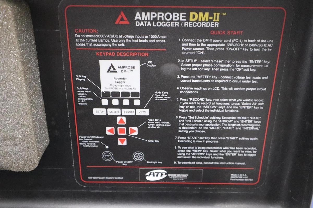 Used Amprobe DM-II Data Logger/ Recorder - STOCK 5056CC