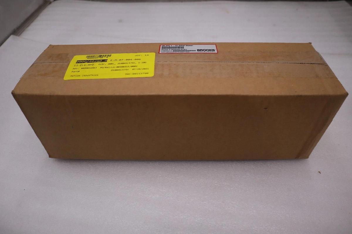 Used Brooks Instrument Flow Meter 1-10 GPM 2540A5L57SV  1” NEW WITH BOX STOCK G693