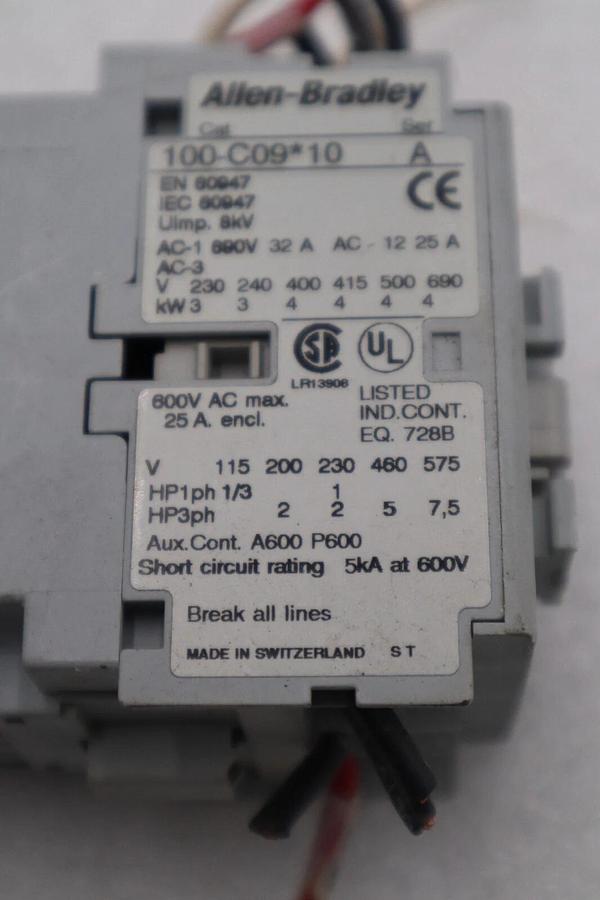 Used ALLEN BRADLEY 100-C09*10 SER A CONTACTOR AB STOCK K-447-A