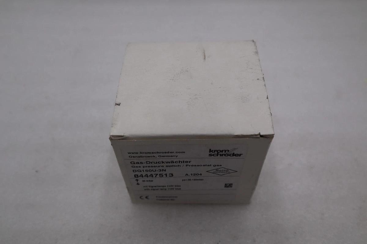 Used NEW KROM SCHRODER DG150U-3N 84447513 GAS PRESSURE SWITCH STOCK H562A