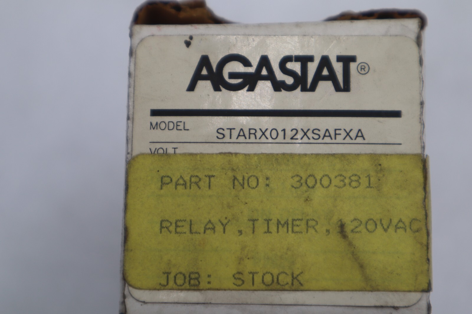 Used Agastat STARX012XSAFXA Timing Relay 6-180 Seconds 120VAC/DC 8-Pin STOCK K-3742