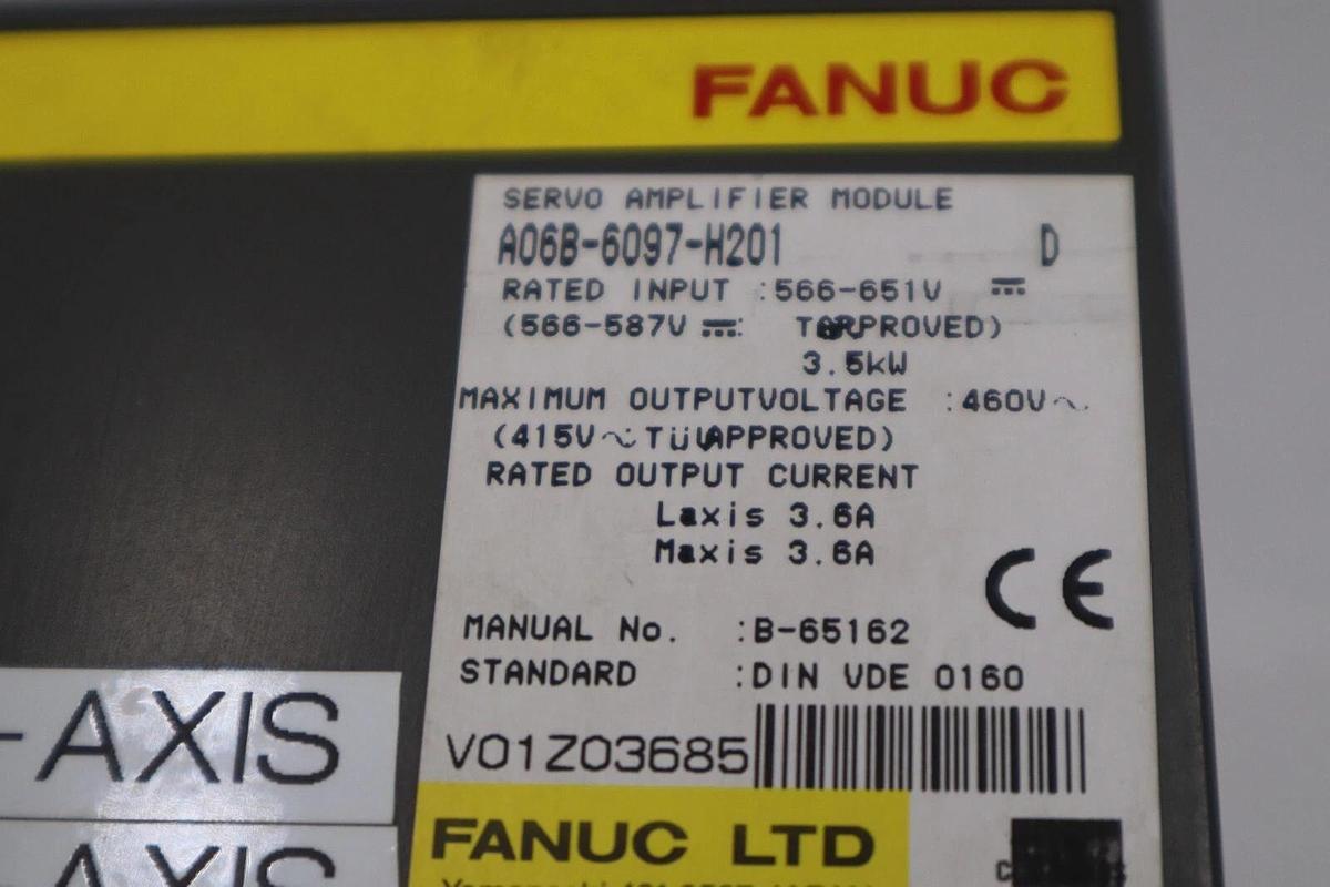 Used FANUC A06B-6097-H201 SERVO AMPLIFIER STOCK 111B