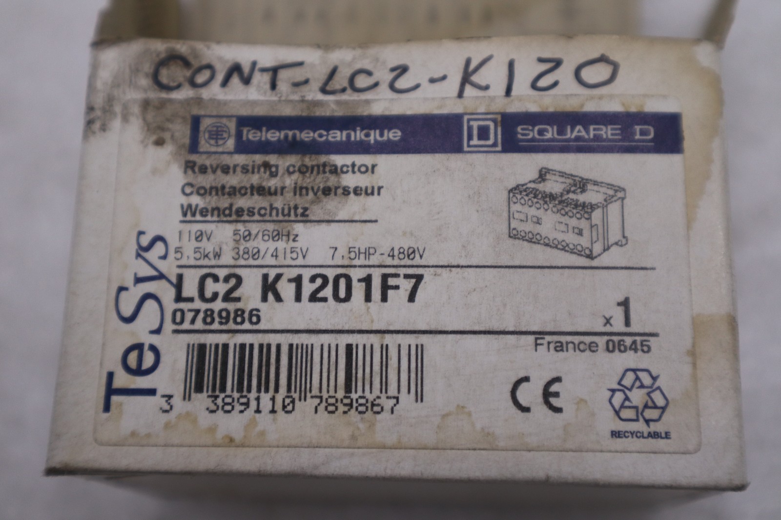 Used LC2K1201F7 NEW Schneider Reversing contactor STK GF194A