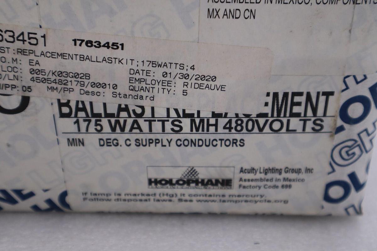 HOLOPHANE RBK175MH48B / RBK175MH48B NEW IN BOX STOCK H732