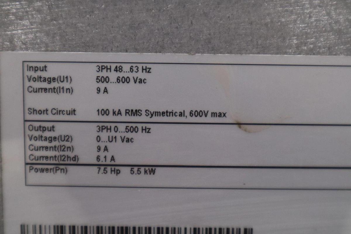 Used ASEA BROWN BOVERI ACS550-U1-09A0-6 / ACS550U109A06 - STOCK GF362